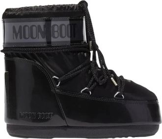 Moon Boot Icon Low Glance Satin Stivali - - Sport - Donna - Nero - 36 EU