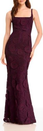 Dress The Population Lorena Floral Appliqu&eacute; Mermaid Gown in Dark Cherry at Nordstrom Rack, Size Xx-Large