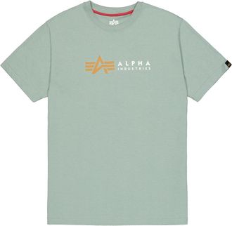 Alpha Industries T-Shirt ALPHA INDUSTRIES Alpha Label T-Shirt, Herren, Gr. 3XL, frost gr&uuml;n, Obermaterial: 100% Baumwolle, Shirts T-Shirt