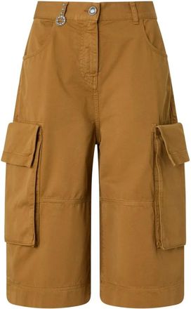 Pinko Albareto Bermuda - Dames - Korte Broeken - Bruin - S - Katoen - Korte Broeken