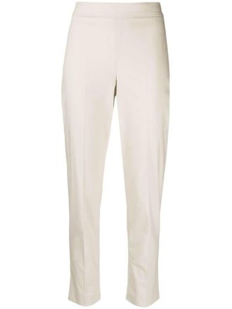 Brunello Cucinelli high-waist cropped trousers - women - Acetate/Cotton/Polyester/Spandex/Elastane - 38 - Neutrals