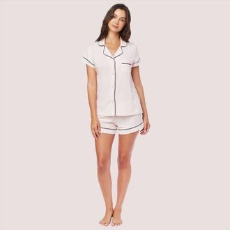 The Cats Pajamas Pima Knit Short Set in Pink Moment at Nordstrom, Size X-Large