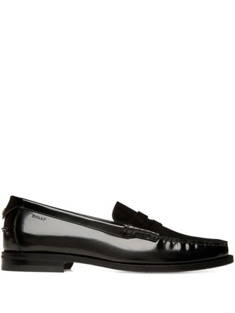 Bally Leren loafers - Zwart