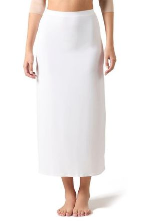 MeMoi Bonded Maxi Slip Skirt in White at Nordstrom, Size Medium