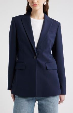 Nordstrom The Ingrid Classic Fit Blazer in Navy Night at Nordstrom Rack, Size X-Small