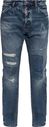 Dsquared2 Teddy Jeans - Heren - Slim Fit Jeans - Blauw - M - Leer - Jeans