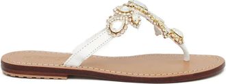 Mystique crystal-embellished sandals - women - Leather/Leather/Leather - 37 - White