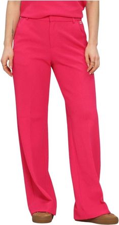 Pom Amsterdam Broeken, Dames, Roze, L, Polyester, Pants Lara