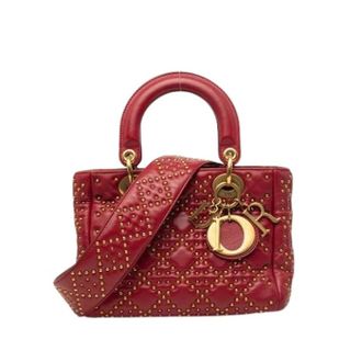 Dior Pre-owned Lady Dior Handbag - Dames - Vintage Handtas - Rood - ONE Size - Leer - Vintage