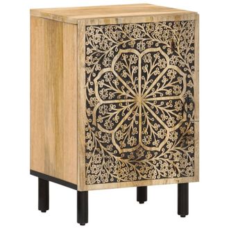 Berkfield Home Bathroom Cabinet 38x33x58 cm Solid Wood Mango in Brown | Size: 38 x 33 x 58 cm