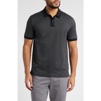 BOSS Parlay Cotton Piqué Polo in Black at Nordstrom Rack, Size Small