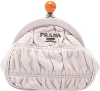 Prada Pre-owned Coin Purse - Dames - Vintage Clutch - Wit - ONE Size - Leer - Vintage