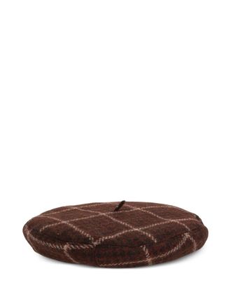 Vivienne Westwood Geruite baret - Bruin