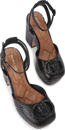 Kurt Geiger Chelsea Ankle Strap Platform Pump in Charcoal at Nordstrom, Size 7.5