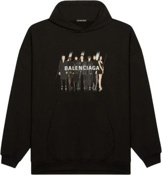 Balenciaga Sweatshirts & Hoodies - Heren - Hoodies - Zwart - 2XS - Katoen - Hoodies & sweatvesten