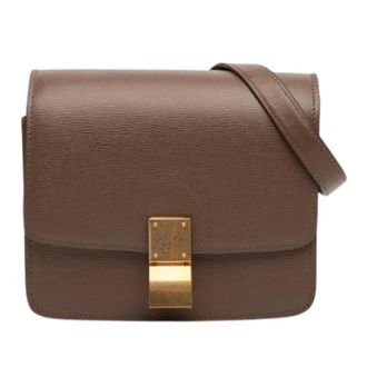 Celine Pre-owned Classic Box Crossbody Bag - Dames - Pre-owned - Bruin - Maat: ONE Size Leer