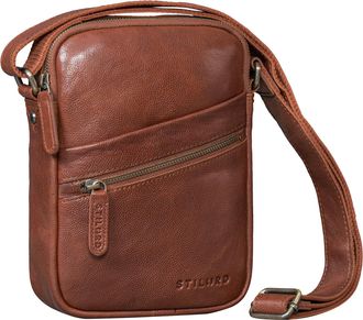 STILORD Naro Small Leather Crossbody Bag for Men - Genuine Leather Shoulder Bag Mens Compact Messenger for Tablet up to 10 Inch Ideal for Travel & Everyday Us