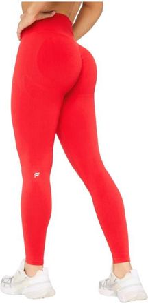 Fabletics Seamless Scrunch High-Waisted Legging in Heated Red at Nordstrom, Size Xx-Large