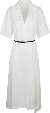 Givenchy Witte Lange Voyou Jurk - Dames - Casual kleedjes - Wit - S - Katoen - Kleedjes