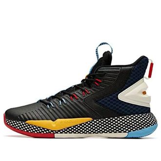 Anta Basketball Series Sneakers High Black Yellow 11941606-4