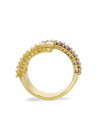 Swarovski Matrix baguette-cut gold ring