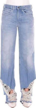Dondup Straight Jeans - Dames - Regular Fit Jeans - Blauw - W28 - Katoen - Jeans