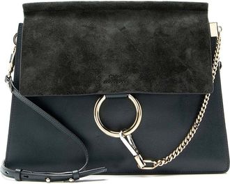 Chlo&eacute; Calfskin Suede Faye Medium Shoulder Bag (Authentic Pre-Loved)