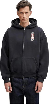 Rhude Fumar 91 Zip-up Sweatshirt - Heren - Vesten met rits - Zwart - M - Katoen - Hoodies & sweatvesten