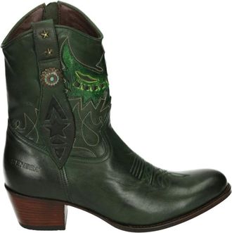 Sendra Schoenen, Dames, Groen, 41 EU, Leer, 18673 Western Boot