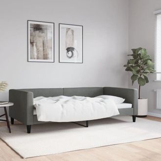 vidaXL Furniture Limited - Sof&aacute; Cama Sin Colch&oacute;n Tela Gris Oscuro