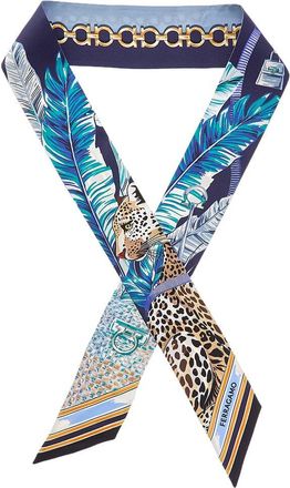 Ferragamo Felini Print Silk Scarf