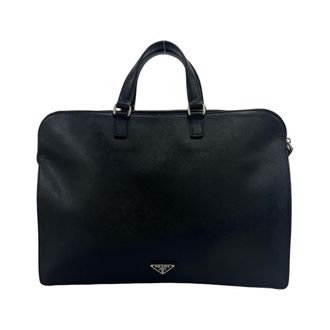 Prada Black Leather Briefcase (Pre-Owned)