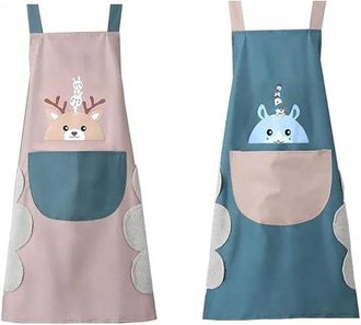 OEM Grembiuli Da Cucina, Set Di Grembiuli Da Cucina, Per Cucinare E Cuocere Al Forno Con Asciugamani, 2 Pezzi, Blu/rosa