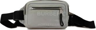 Burberry Pre-owned Belt Bags, female, Gray, Size: ONE SIZE Pre-owned Leather crossbody-bags