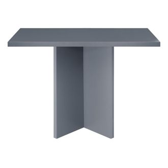 Really Nice Things Mesa de comedor cuadrada lacada MDF 3cm Gris 100x100cm