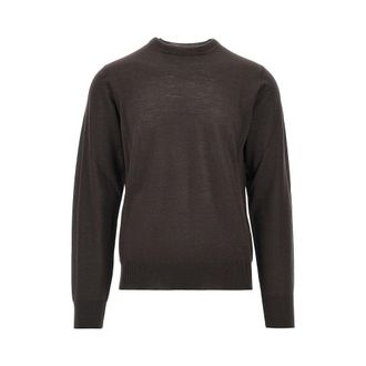 Emporio Armani Virgin wool sweater with Eagle embroidery Man XXL