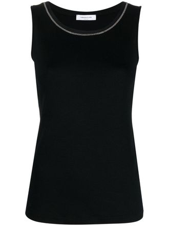 Fabiana Filippi Tanktop met afwerking - Zwart