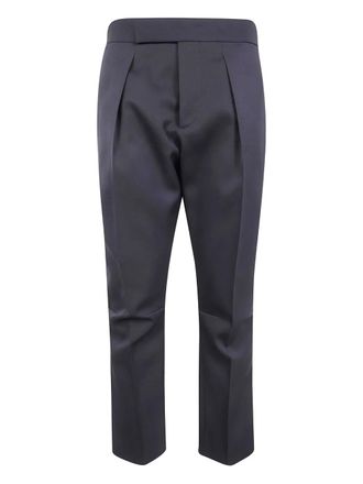SAPIO button gabardine trousers - unisex - Wool - 42 - Black
