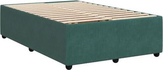 vidaXL Estructura Cama Sin Colch&oacute;n Terciopelo Verde Oscuro 120x190cm Vidaxl