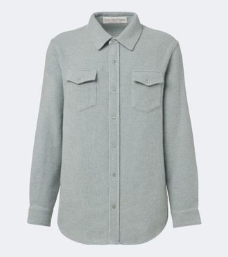 God's True Cashmere Cashmere shirt with emeralds