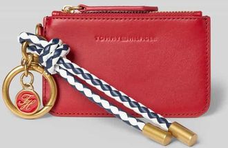 Tommy Hilfiger Portemonnaie aus echtem Rindsleder Modell CHARMS MULTI in Rot, Gr&ouml;&szlig;e 1