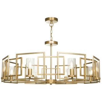 Maytoni Bowi Cylindrical Ceiling Pendant Lamp Gold, 8 Light, E14