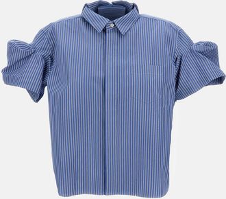 sacai Camicia A Righe In Popeline