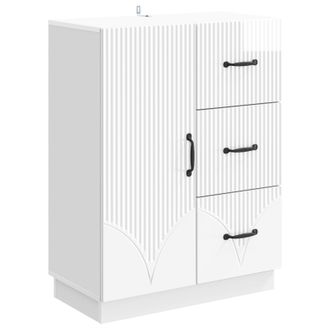vidaXL Aparador Brillante 66 X 34,5 X 87 Cm Madera De Ingenier&iacute;a Vidaxl