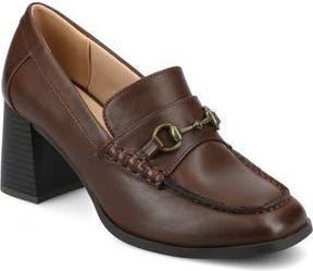 Journee Collection Aisha Moc Toe Loafer Pump in Chocolate at Nordstrom Rack, Size 8.5