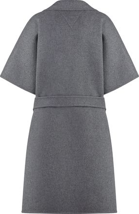 Bottega Veneta Womens Coat Wool And Cashmere Light Grey