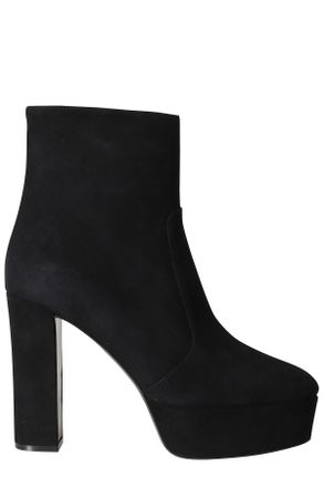 Roberto Festa Milano Black Pointed Toe High Block Heel Cross80p Suede Boots