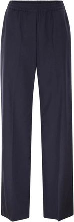 Max Mara Mallo Broek - Dames - Wijde Broeken - Blauw - XS - Wol - Broeken