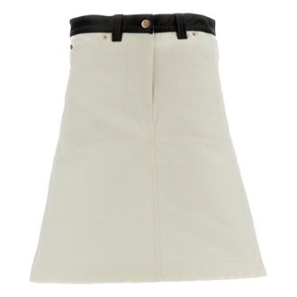 Wales Bonner Short Skirts, female, White, Size: S Midi Skirt