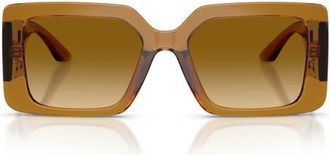 Versace 55mm Square Sunglasses in Transparent Yellow /Brown at Nordstrom